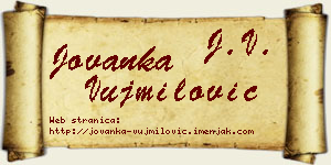 Jovanka Vujmilović vizit kartica
